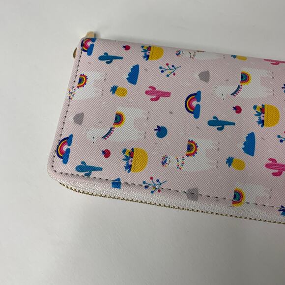 Llama Cactus Rainbow Wallet - Picture 3 of 5